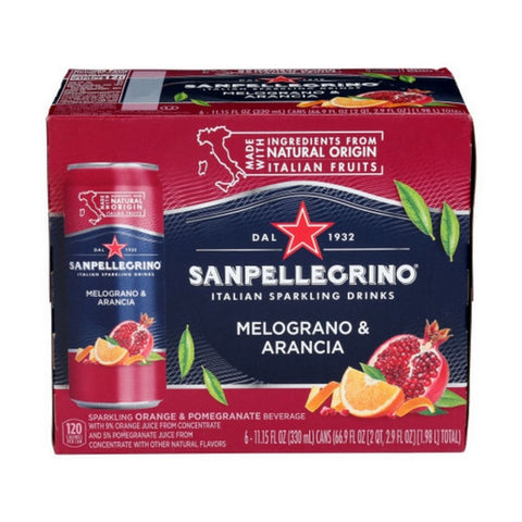 San Pellegrino, Melograno And Arancia Sparkling Beverage, 66.9 Oz (Case Of 4)