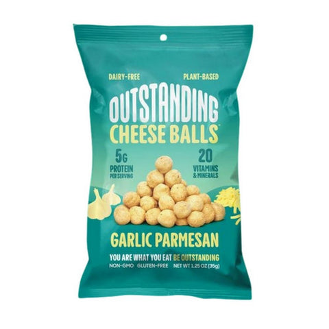 Outstanding, Cheese Balls Garlic Parmesan, 1.25 Oz (Case Of 8)