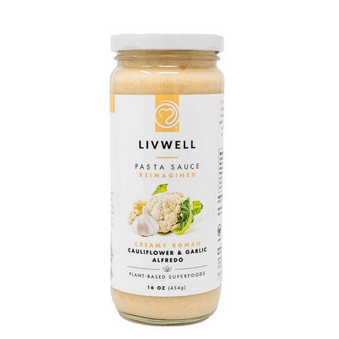 Livwell Foods, Roman Cauliflower Alfredo Sauce, 16 Oz (Case Of 6) Livwell Foods