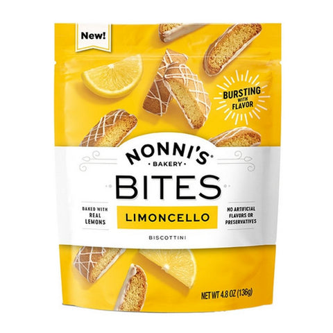 Nonnis, Limoncello Biscottini Bites, 4.8 Oz (Case Of 6)