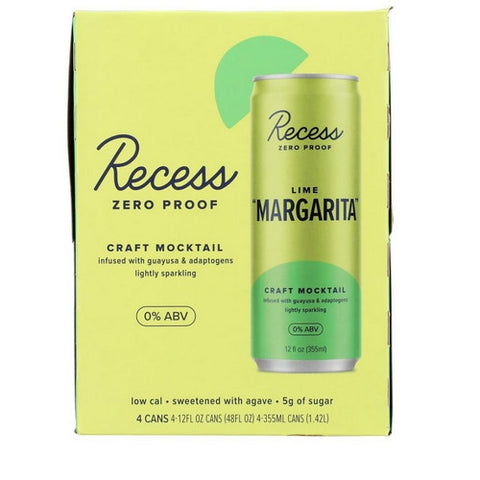 Recess, Lime Margarita Craft Mocktail, 4 PK (Case Of 6)
