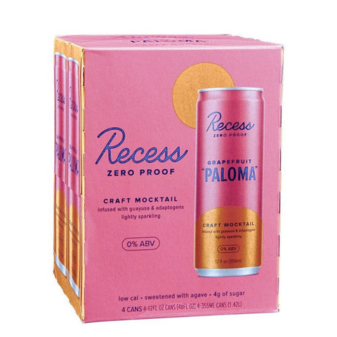 Recess, Grapefruit Paloma Craft Mocktail, 4 PK (Case Of 6) Recess