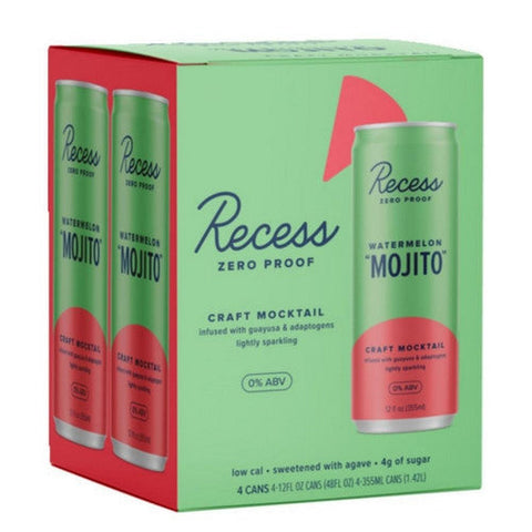 Recess, Watermelon Mojito Craft Mocktail, 4 PK (Case Of 6) Recess