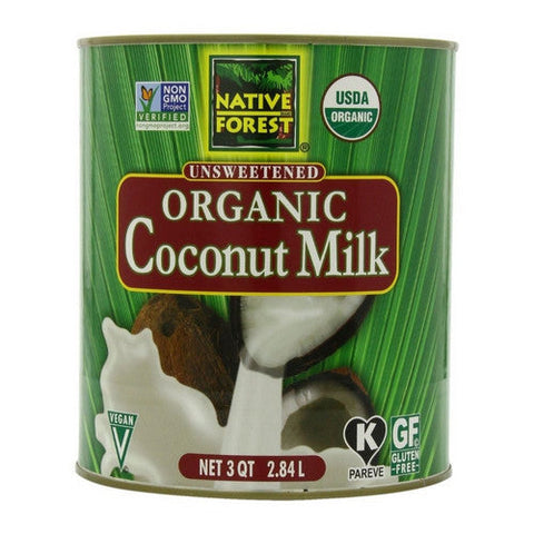 Native Forest, Organic Coconut Milk Classic Unsweetened, 3 QT(Case Of 6) Native Forest