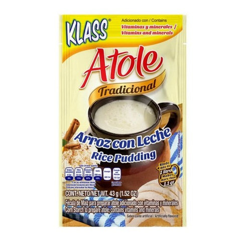 Atole Arroz Con Leche Mix 1.52 Oz(Case Of 48) by Klass