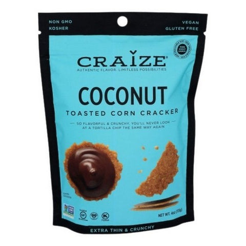 Craize, Coconut Toasted Corn Cracker, 4 Oz(Case Of 6)