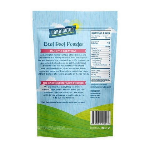 Carrington Farms, Beet Root Powder, 10 Oz(Case Of 6)