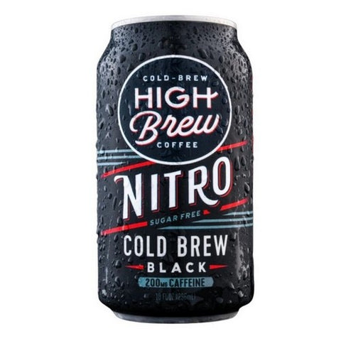 High Brew, Nitro Cold Brew Black Coffee, 10 Oz(Case Of 12)