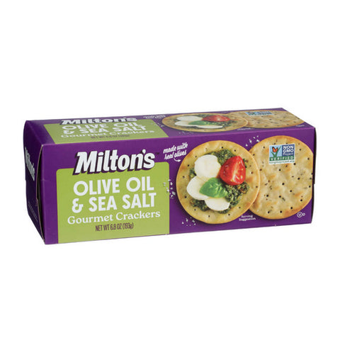 Miltons, Craft Bakers Olive Oil And Sea Salt Crackers, 6.8 Oz(Case Of 8)