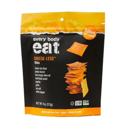 Every Body Eat, Cheese Less Snack Thins, 4 Oz(Case Of 6) Every Body Eat