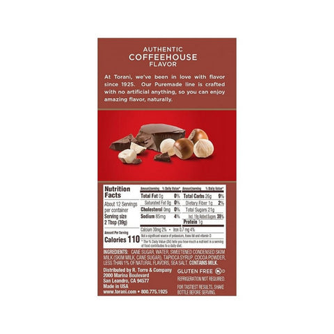 Torani, Chocolate Hazelnut Sauce, 16.5 Oz(Case Of 4)