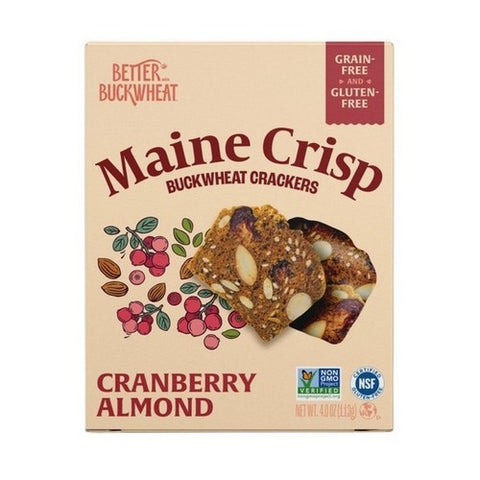 Maine Crisp, Cranberry Almond Crisps, 4 Oz(Case Of 10)