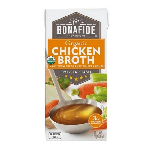 Bonafide Provisions, Organic Chicken Broth, 32 Oz(Case Of 6)