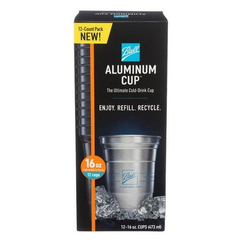 Ball, Aluminum Recyclable Cup, 16 Oz(Case Of 10)