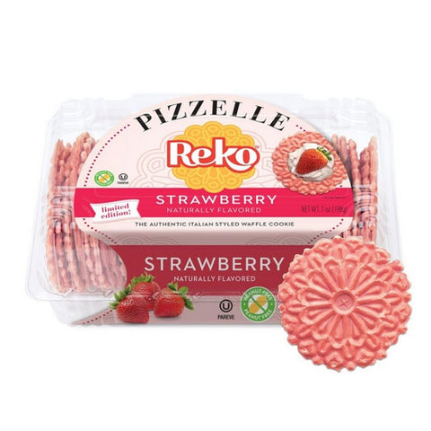 Reko, Pizzelle Strawberry Cookie, 7 Oz(Case Of 12)