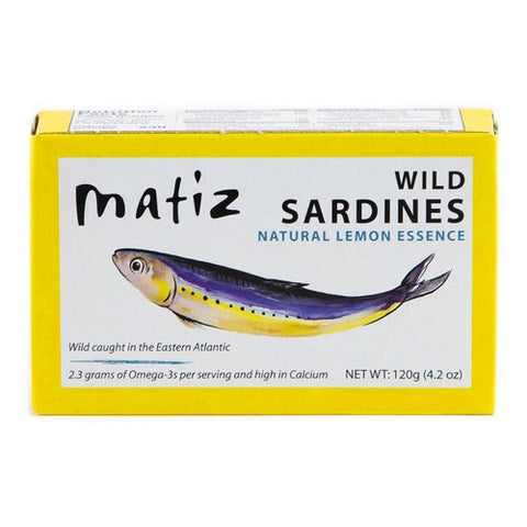 Matiz, Wild Sardines with Natural Lemon, 4.2 Oz(Case Of 12)