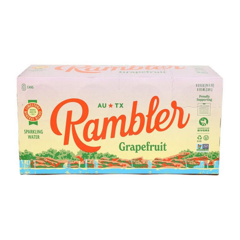 Rambler, Grapefruit Sparkling Water, 96 Oz(Case Of 3)