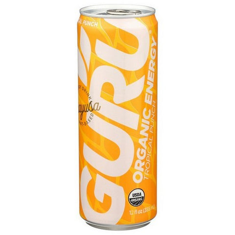 Guru, Organic Guayusa Tropical Punch Energy Drink, 12 Oz(Case Of 24)