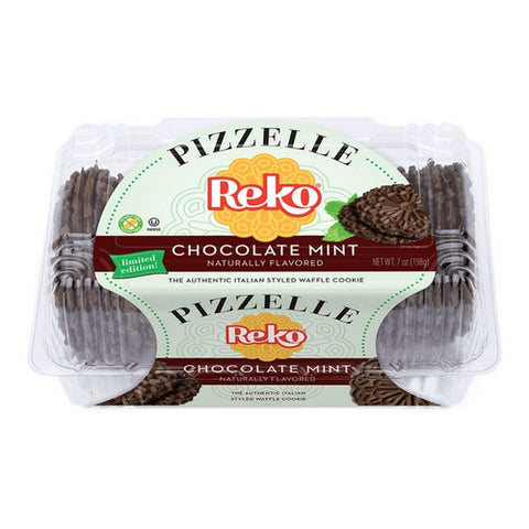 Reko, Pizzelle Chocolate Mint Italian Cookie, 7 Oz(Case Of 12)