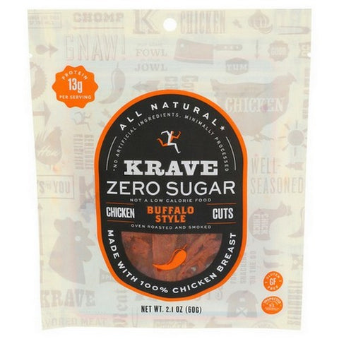 Krave, Zero Sugar Buffalo Style Chicken, 2.1 Oz(Case Of 8)