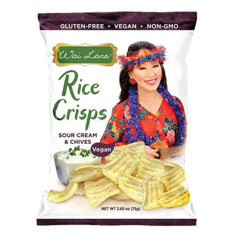 Wai Lana, Rice Crisps Sour Cream Chives, 2.65 Oz(Case Of 12) Wai Lana