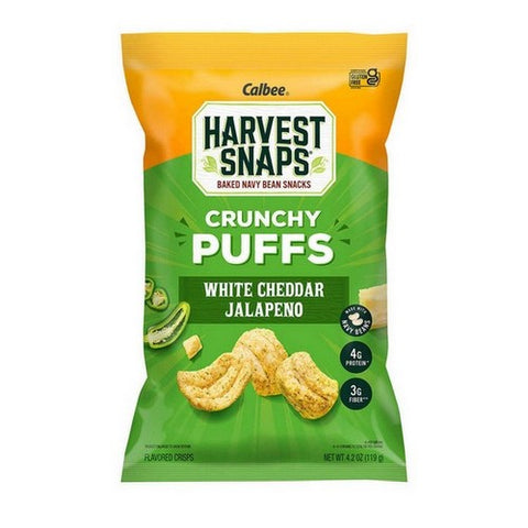 Calbee Harvest Snaps, Selects White Cheddar Jalapeno, 4.2 Oz(Case Of 6)