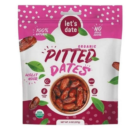 Lets Date, Organic Pitted Dates, 8 Oz(Case Of 6)
