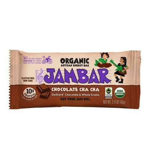 Jambar, Organic Chocolate Cha Cha Bar, 2.12 Oz(Case Of 12) Jambar