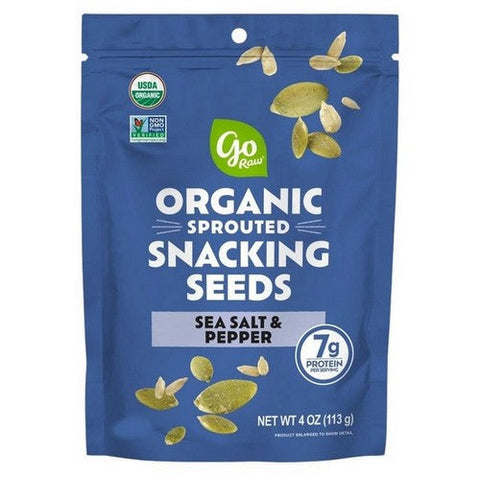 Go Raw, Sprouted Organic Snacking Seeds Sea Salt and Pepper, 4 Oz(Case Of 6) Go Raw