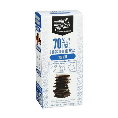 70% Chocolate Flats Wih Sea Salt 6.3 Oz(Case Of 8) by Scharffen Berger