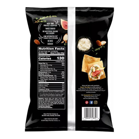 Stacys Pita Chips, Simply Naked Pita Chips, 16 Oz(Case Of 6)