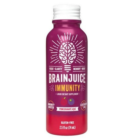 Brainjuice, Active Pomegranate Acai Shot Immune, 2.5 Oz(Case Of 12)
