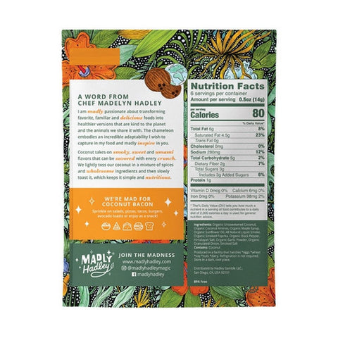 Madly Hadley, Original Coconut Bacon Vegan, 3 Oz(Case of 6)