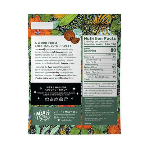 Madly Hadley, Flaming Habanero Coconut Bacon, 3 Oz(Case of 6)