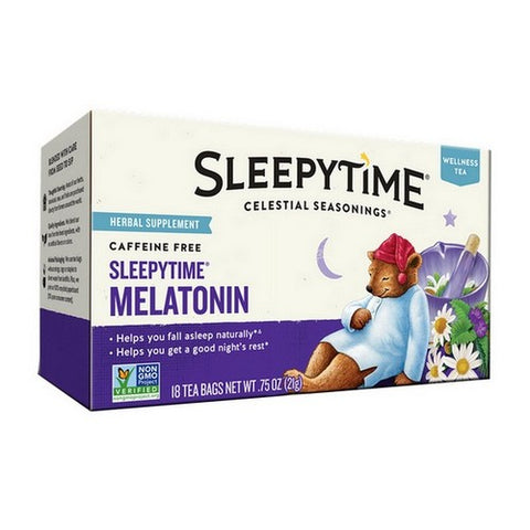 Celestial Seasonings, Sleepytime Melatonin Tea, 18 Bags(Case Of 6)