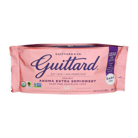 Guittard, Organic Baking Chips Akoma Extra Semisweet, 10 Oz(Case Of 12)