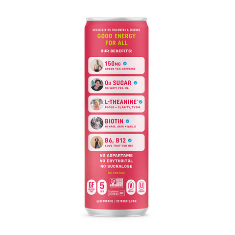 Gorgie, Beverage Energy Sparkling Watermelon Crush, 12 Oz(Case Of 12)