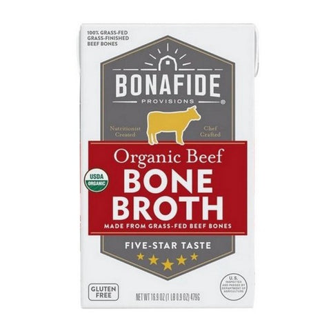 Bonafide Provisions, Organic Beef Bone Broth, 16.9 Oz(Case Of 6)