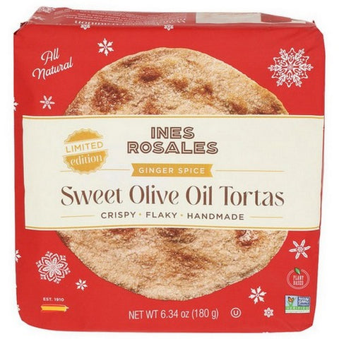 Ines Rosales, Original Ginger Spice Olive Oil Tortas, 6.34 Oz(Case Of 10)