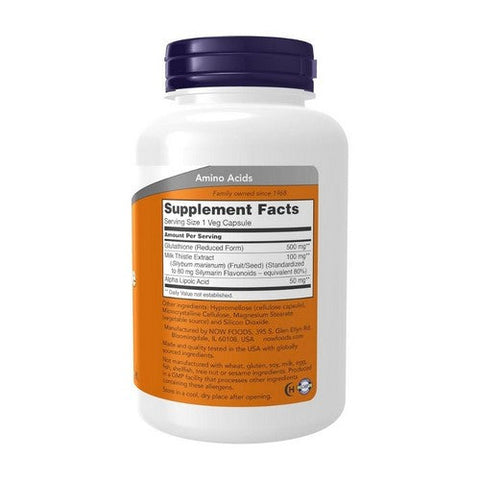 Now Foods, Glutathione, 500 mg, 120 VegCaps Now Foods