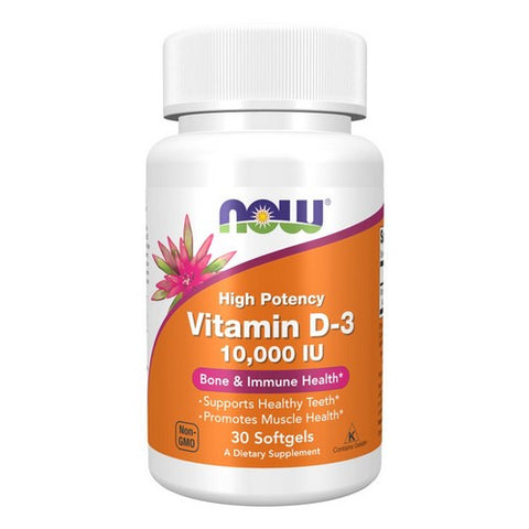 Now Foods, Vitamin D3, 10,000 IU, 30 Softgels