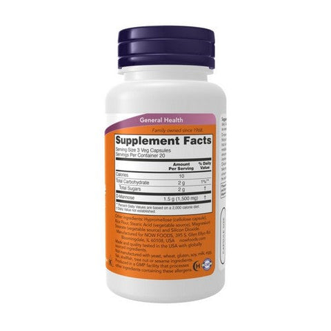 Now Foods, D-Mannose Urinary Support, 500 Mg, 60 VegCaps Now Foods