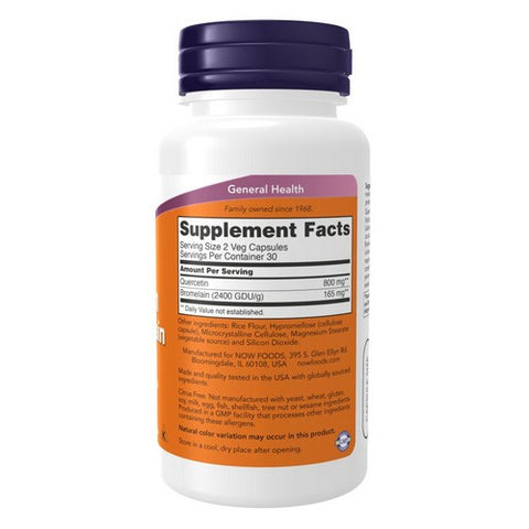 Now Foods, Quercetin with Bromelain, 60 VegCaps