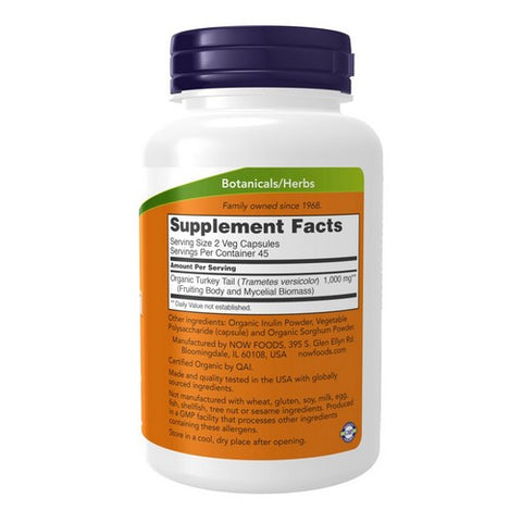 Now Foods, Turkey Tail, 500 mg, 90 VegCaps