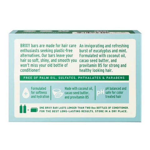Brixy, Conditioner Bar Mint Eucalyptus, 4 Oz