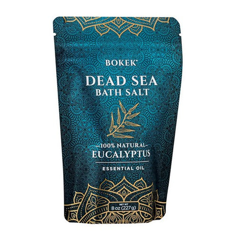 Bokek, Natural Dead Sea Bath Salt With Eucalyptus Essential Oil, 8 Oz