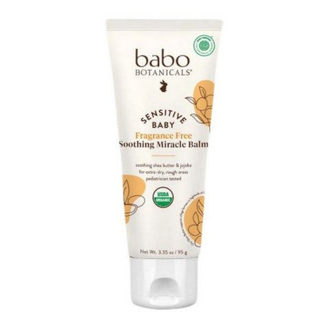 Babo Botanicals, Sensitive Baby Fragrance Free Soothing Miracle Balm, 3.35