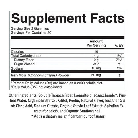 MaryRuth's, Irish Sea Moss Green Apple, 60 Gummies