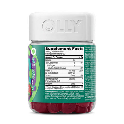 Olly, Muscle Recovery Sleep Berry Rested, 40 Gummies