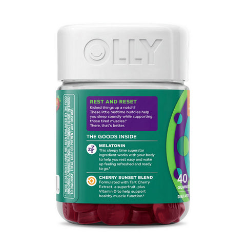 Olly, Muscle Recovery Sleep Berry Rested, 40 Gummies